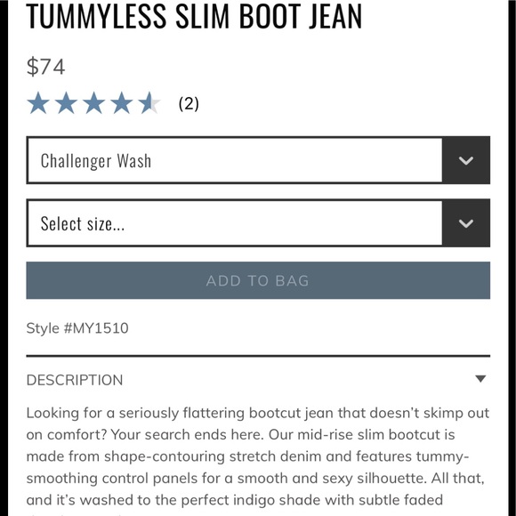 Seven7 tummyless bootcut Jeans 10 - Picture 4 of 4